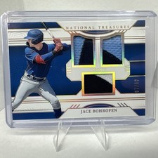 🔥2024 National Treasures Jace Bohrofen Triple Patch Relic 7/10 Toronto 🔥 