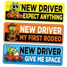 3pcs New Driver Magnet for Car, Magnetic Student Driver Stickers Funny Turtle