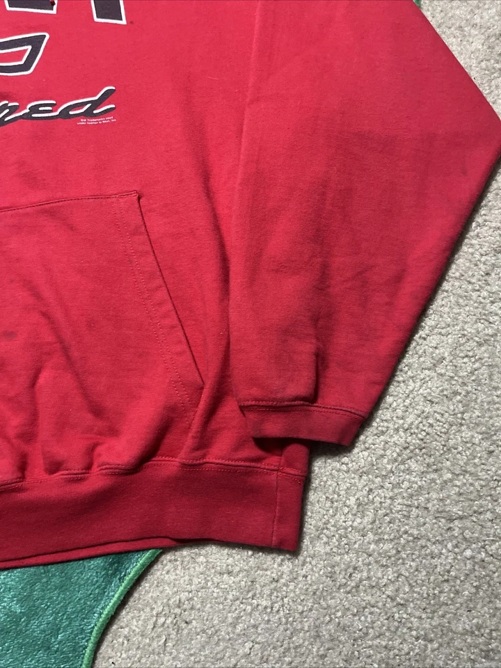 Sudadera con Capucha Chevy Powered Años 90 De Colección Para Hombre Mediana Carreras Nascar Y2K Rojo Spellout Logo Foto 4 de 4