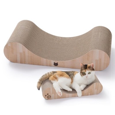 Necoichi Cardboard Cat Scratcher Bed for Indoor Cats  Cat Scratching Board, H...