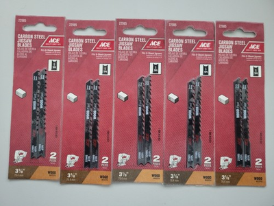 #ad ACE Hardware 22985 2pk Carbon Steel U Shank Jigsaw Blades 3 1 8quot; 6 TPI Lot of 5 $13.99