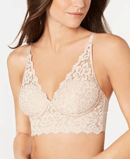 Maidenform Pure Comfort Lace Mesh Longline Wireless Bralette DM1188 34A