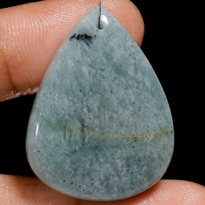 Natural Amazonite Pear Shape Cabochon Drilled Gemstone 41 Ct. 32X24X6 mm A-30779