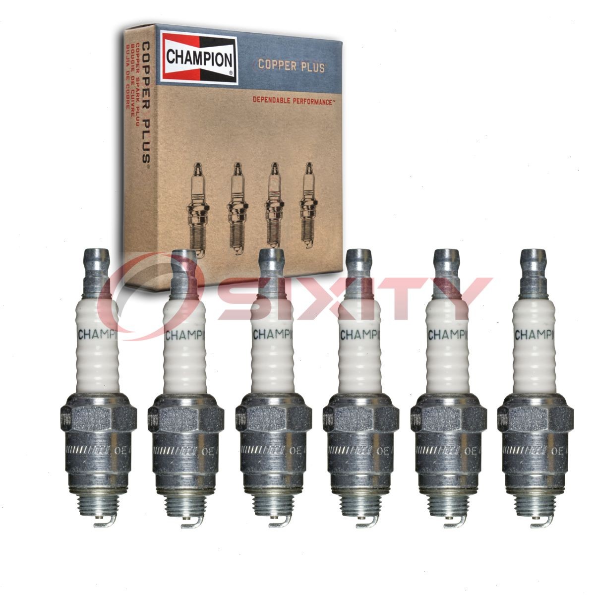 6 pc Champion Copper Plus Spark Plugs for 1946 Chevrolet CK 3.5L 3.8L L6 xr