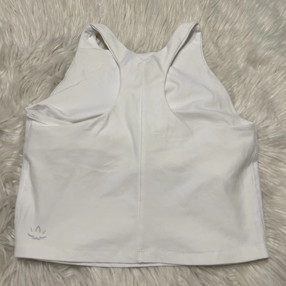 Beyond Yoga Medium Tank White Spacedye Refocus Cropped RacerBack Pullover - Image 2 of 4