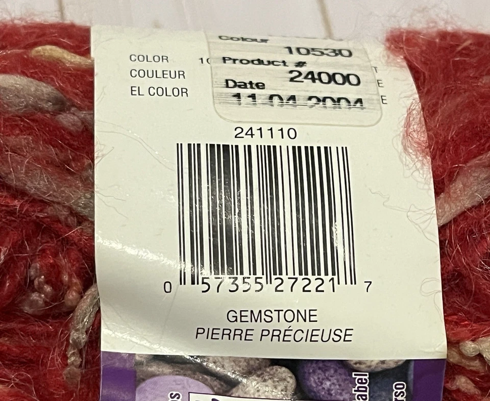 una madeja completa patones guijarros hilo piedras preciosas Foto 3 de 4