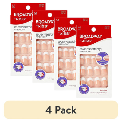 KISS Everlasting French Press-On Nails - White Squoval (28ct)