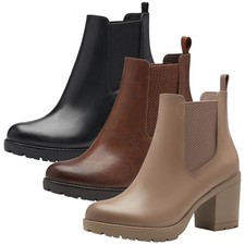 MARCO TOZZI Stivaletti Chelsea Da Donna Con Plateau E Tacco A Blocco 2-25414-41