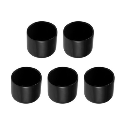 Screw Thread Protector Cover Rubber End Caps for Screw Bolt 33mm ID/Black/5 Pcs