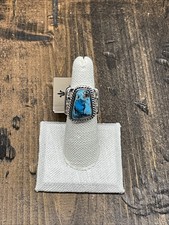 Barse Wrangler Ring- Turquoise- Silver-6-NWT