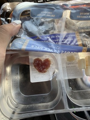 Rare Heart-Shaped Salami Piece   Found in Curated Tapas Snack Pack