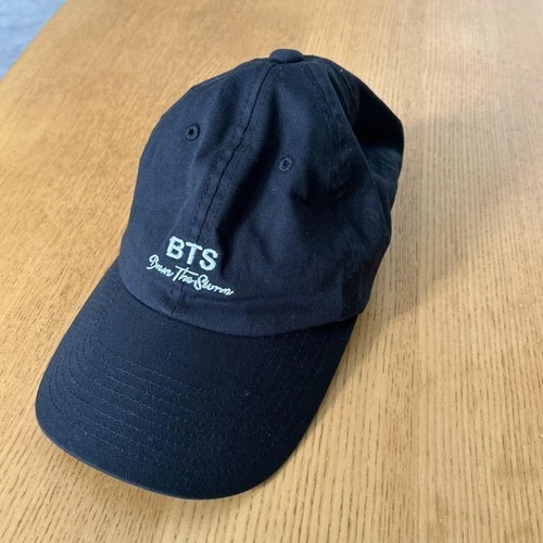 BTS Black Logo Cap Hat Deep Crown  From Japan