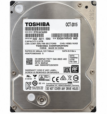 Toshiba DT01ACA200 2TB 7200RPM SATA III 3.5'' Desktop Hard Drive HDD