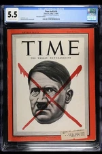 TIME 5/7/1945 Hitler Red X CGC 5.5 – Capt. Moore’s Copy – WWII Provenance