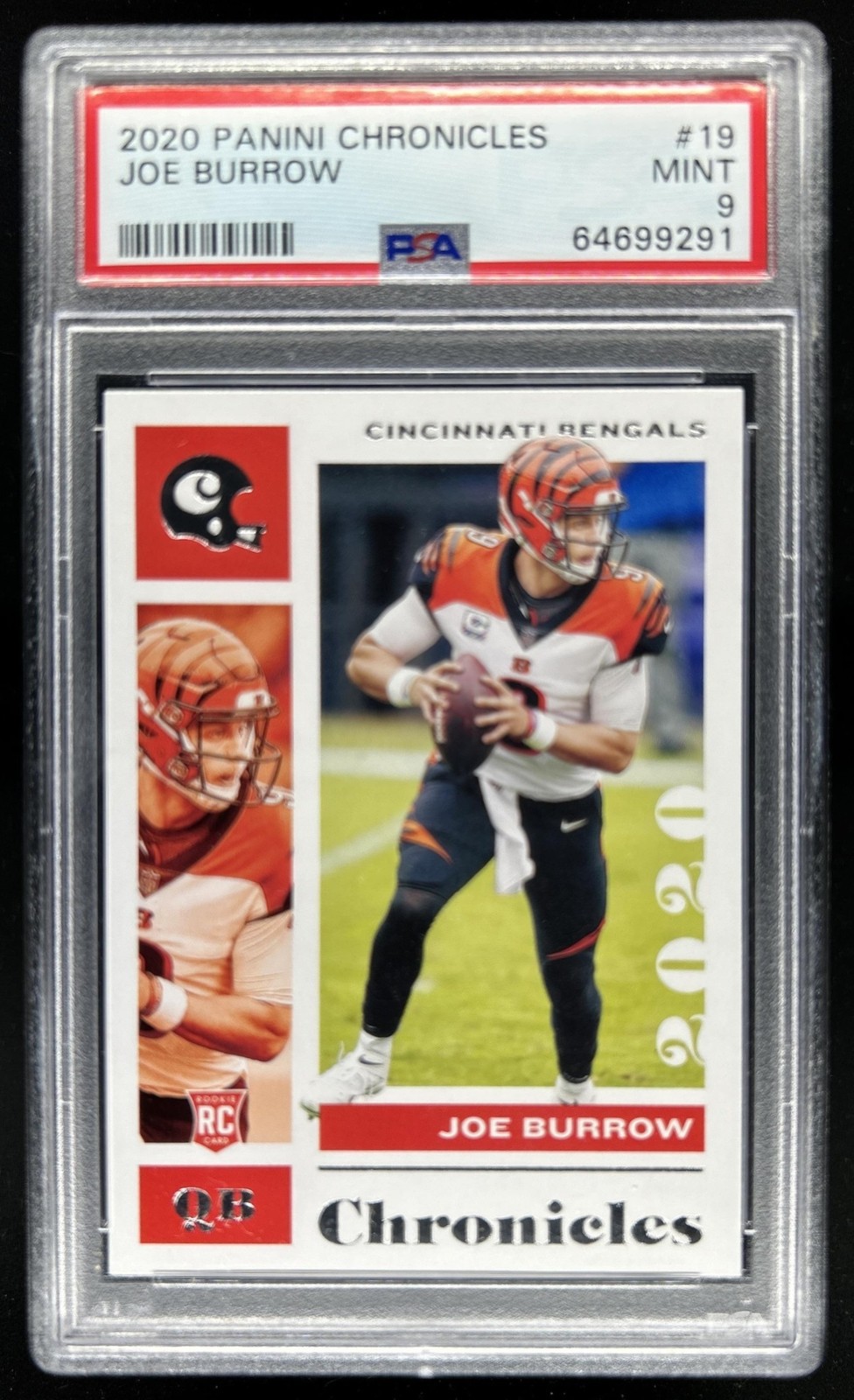2020 Chronicles Joe Burrow RC Rookie #19 Bengals PSA 9