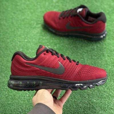 Nike Air Max 2017 Team Red Black Mens 849559-603 NEW Multi Sz