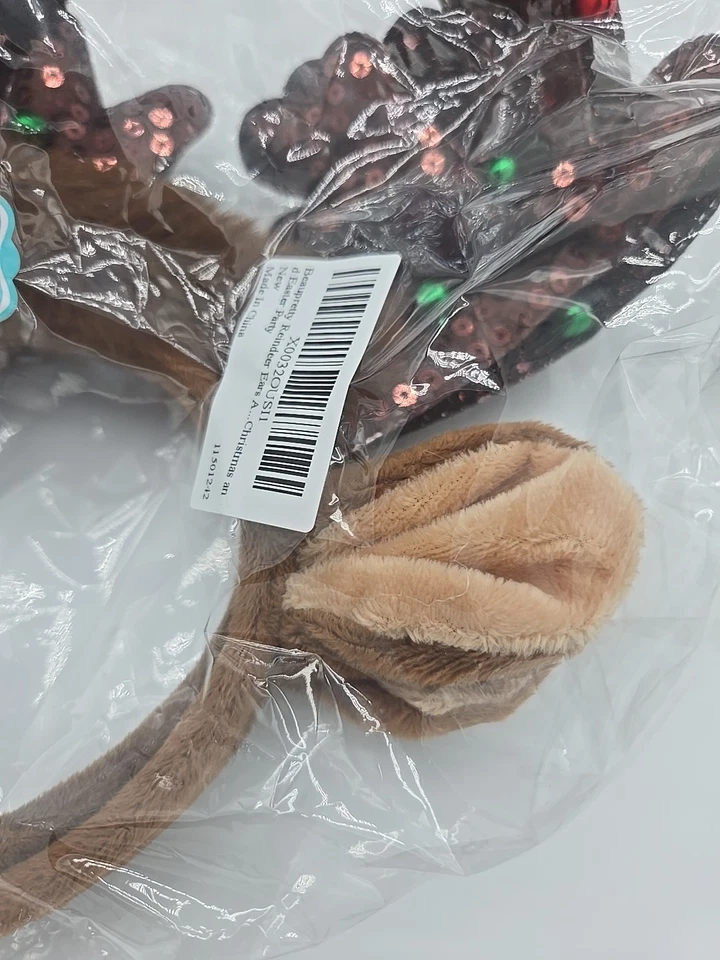 2 Piezas Diadema de Reno Cuernos de Ciervo Tintineo Lindo Disfraz de Fiesta Juegos con disfraces  Foto 3 de 4