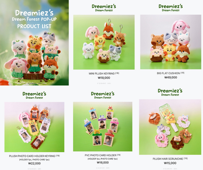 NCT DREAMIEZ'S DREAM FOREST OFFICIAL POP UP MD GOODS DREAMEZ