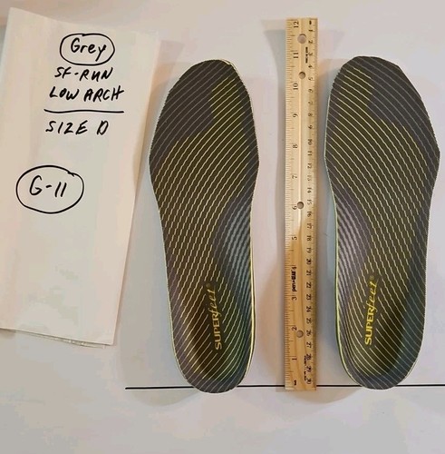 SUPERFEET RUN Support Low Arch Insoles Stability Size D Men 7.5-9 Women 8.5-10