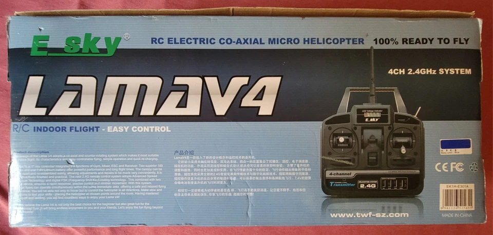 Microhelicóptero eléctrico coaxial E Sky Lamav4 RC Foto 2 de 4