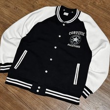 Converse All Star Black Cotton Varsity Jacket XL Men Casual Fashion