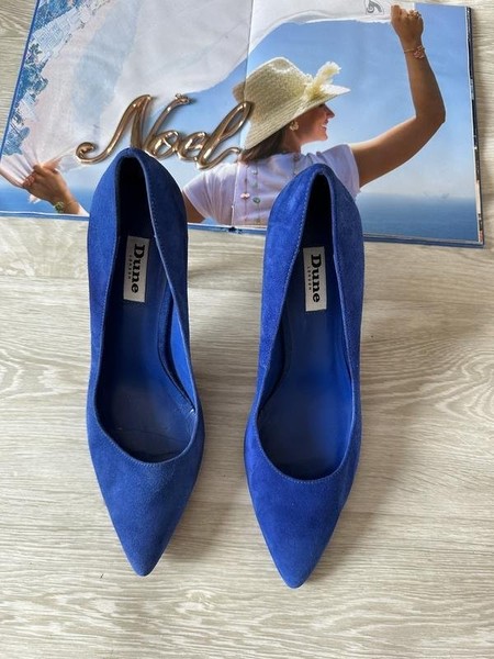 Women Dune Heels Navy Suede 39 #3OKR