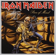 Iron Maiden Derek Riggs JSA Autograph Signed Album Steve Harris Bruce Dickinson