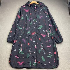 JOULES Raincoat UK 12 WAYBRIDGE Waterproof Daisy Boho Hooded Floral AOP Relaxed
