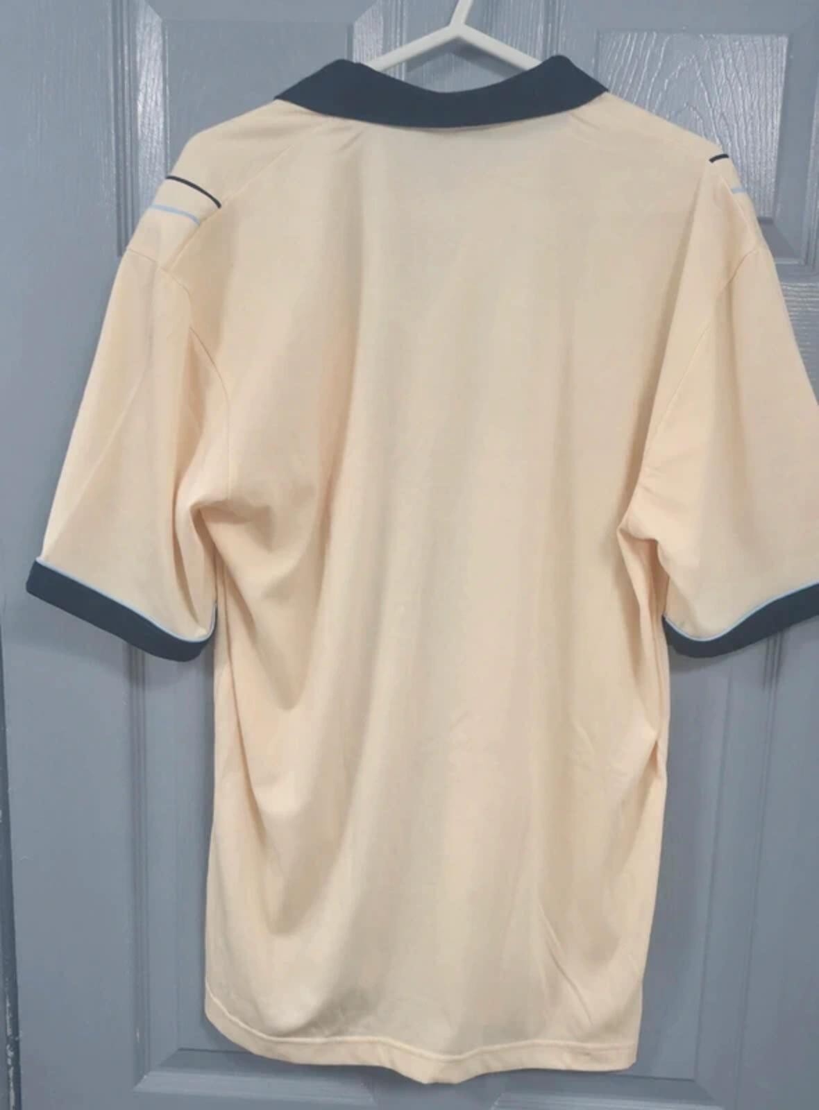 Tootal pale yellow vertical stripe polo shirt - size M image 2
