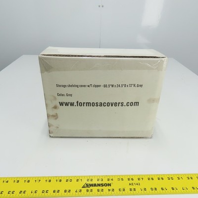 Formosa covers 60.5'' W x 24.5'' D x 72'' H Storage Shelving Cover W/ T Zipper Grey