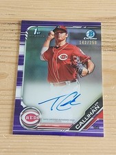 2019 Bowman Draft CDA-TC  Tyler Callihan Purple Refractor #143/250 Auto Reds