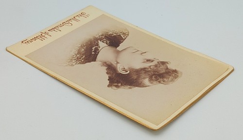 Kabinettkarte antik Foto schöne Frau Spitze Locken Perlen MacDonald Albany NY - Bild 7 von 10