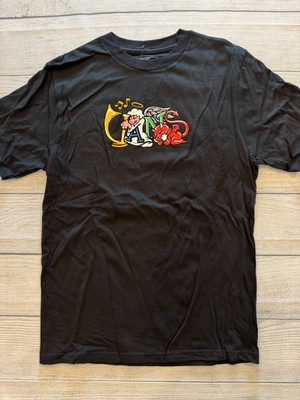 Vans T Shirt Kids Youth Boys Medium 10-12 New Good Bad Black Skate Tee