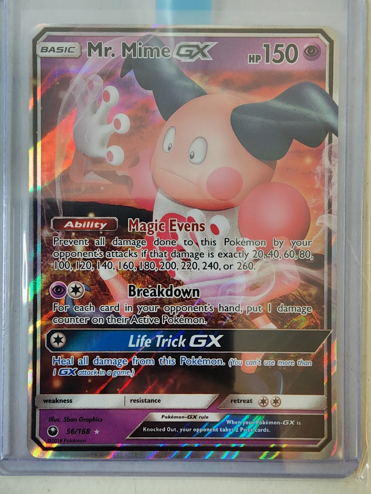 Mr. Mime GX 56/168 Celestial Storm NM Ultra Rare Pokemon Card