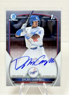 #ad 2023 Bowman Draft Chrome Prospect Autographs Dylan Campbell #CDA DCA AU RC $3.25