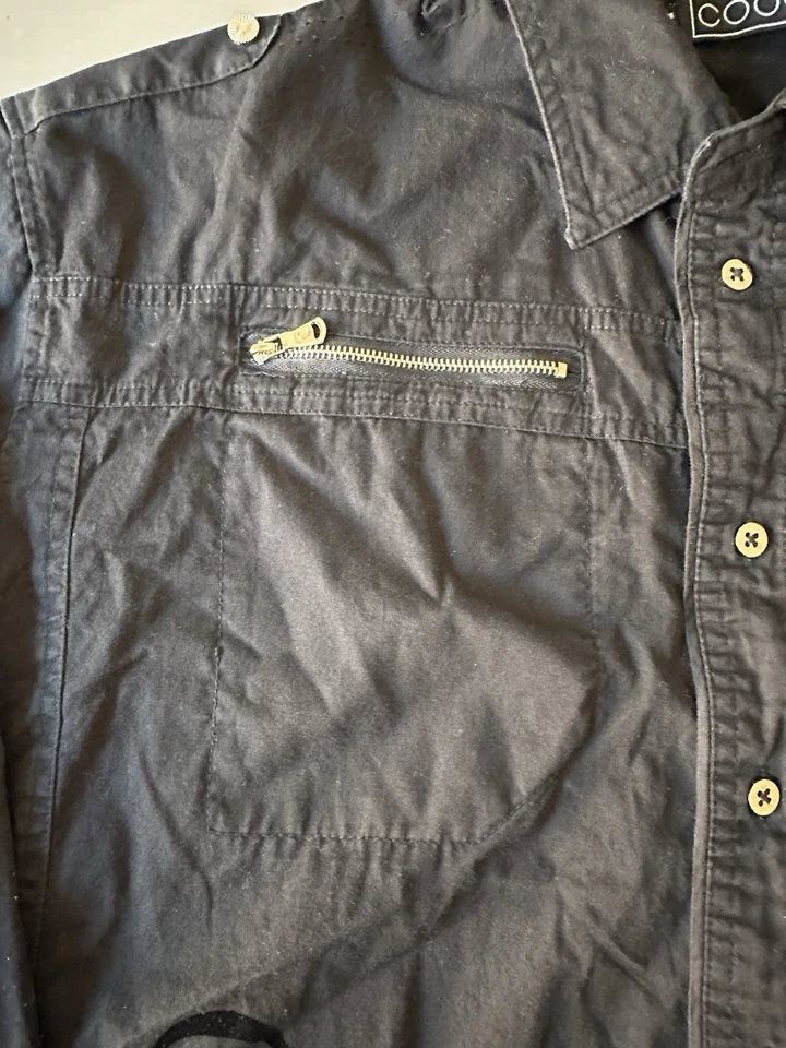 COOGI Men’s Long Sleeve Shirt Black Sz 2XL Collared Button Up Cotton Embroidered - Image 4 of 4