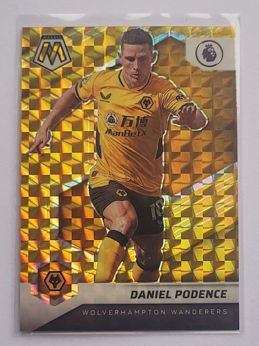 2021-22 Panini Mosaic Premier League Prizm Base Mosaic Gold Daniel Podence /10