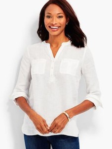 talbots white blouse