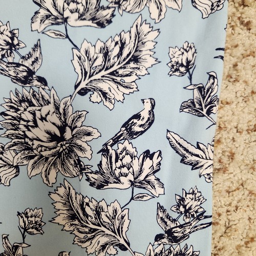 men's floral pants 40 blue cotton birds INC - Picture 4 of 8