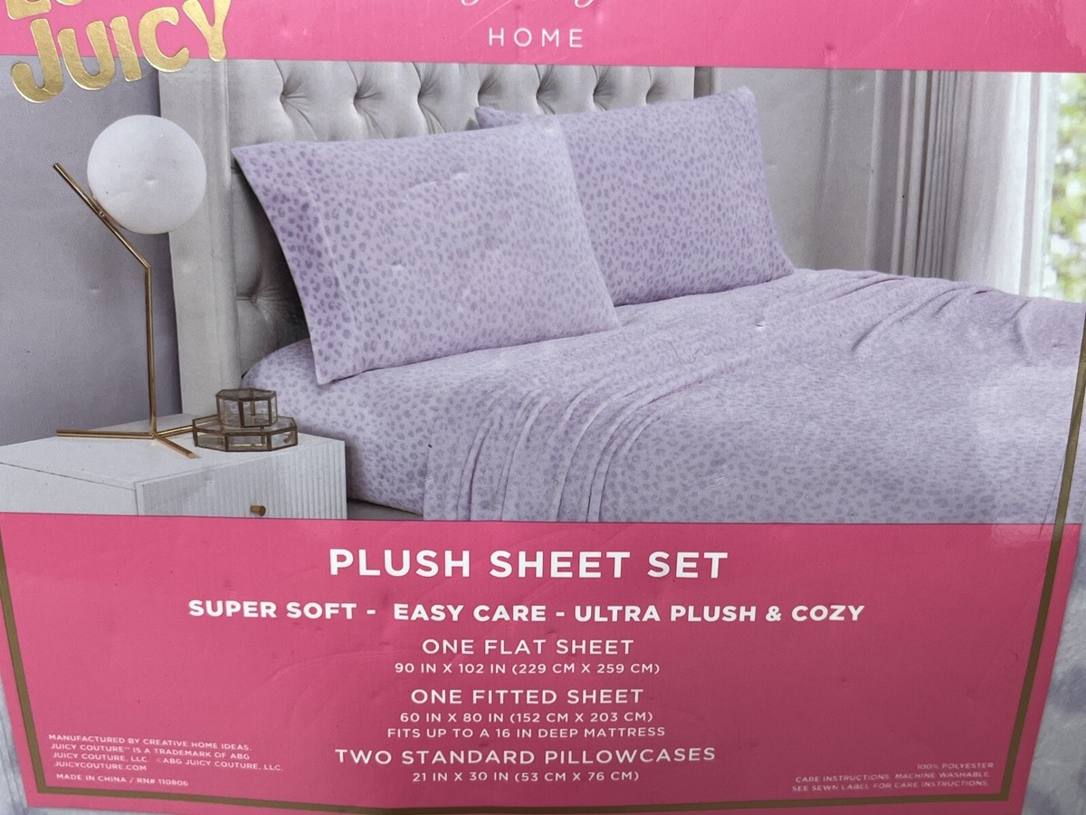 Juicy Couture Premium Silky Satin Sheet Sets & Reviews | Wayfair 6-pc JUICY Couture Sheet Set - FULL Size (2 bonus pillowcases) BLUE main image 1