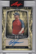 2025 Terry Tito Francona Leaf Sports Heroes GOLD 1/1 AUTO - TF1 Indians Red Sox