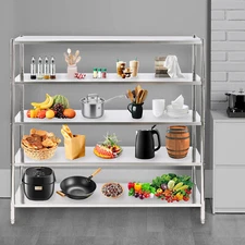 5 Tier Adjustable Shelf Storage Stainless Steel Shelving Heavy Duty Shelving