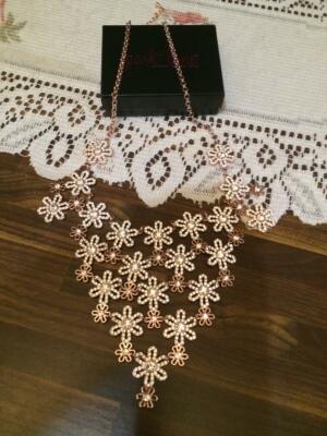 PARK LANE ''BEYOND BEAUTIFUL'' STATEMENT NECKLACE/GOLD&ROSE GOLD COMBO/NEW/SPARKLY