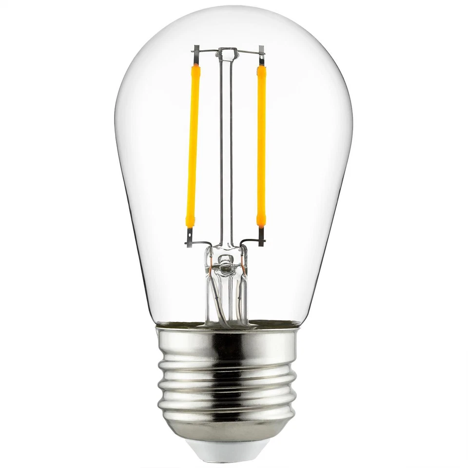 LED S14 Filament String Light, 2W, 25W, 200LM, (E26) Dimmable, 2700K, 12 Count - Image 2 of 2