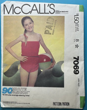 Girls Playsuit 90 Minute Fashion Pattern McCalls 7069 Size 10 1980's Vintage