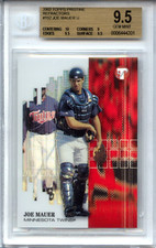 JOE MAUER 2002 Topps Pristine Refractor Ref #/ 799 rookie BGS 9.5 HOF 1st ballot