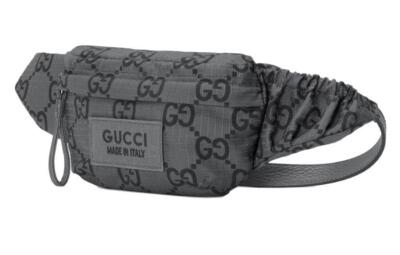 NEW GUCCI JUMBO GG GRAY BLACK LARGE RIPSTOP BELT BAG | eBay