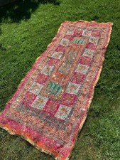 Mehndi colorful block printing dupatta with mirror work