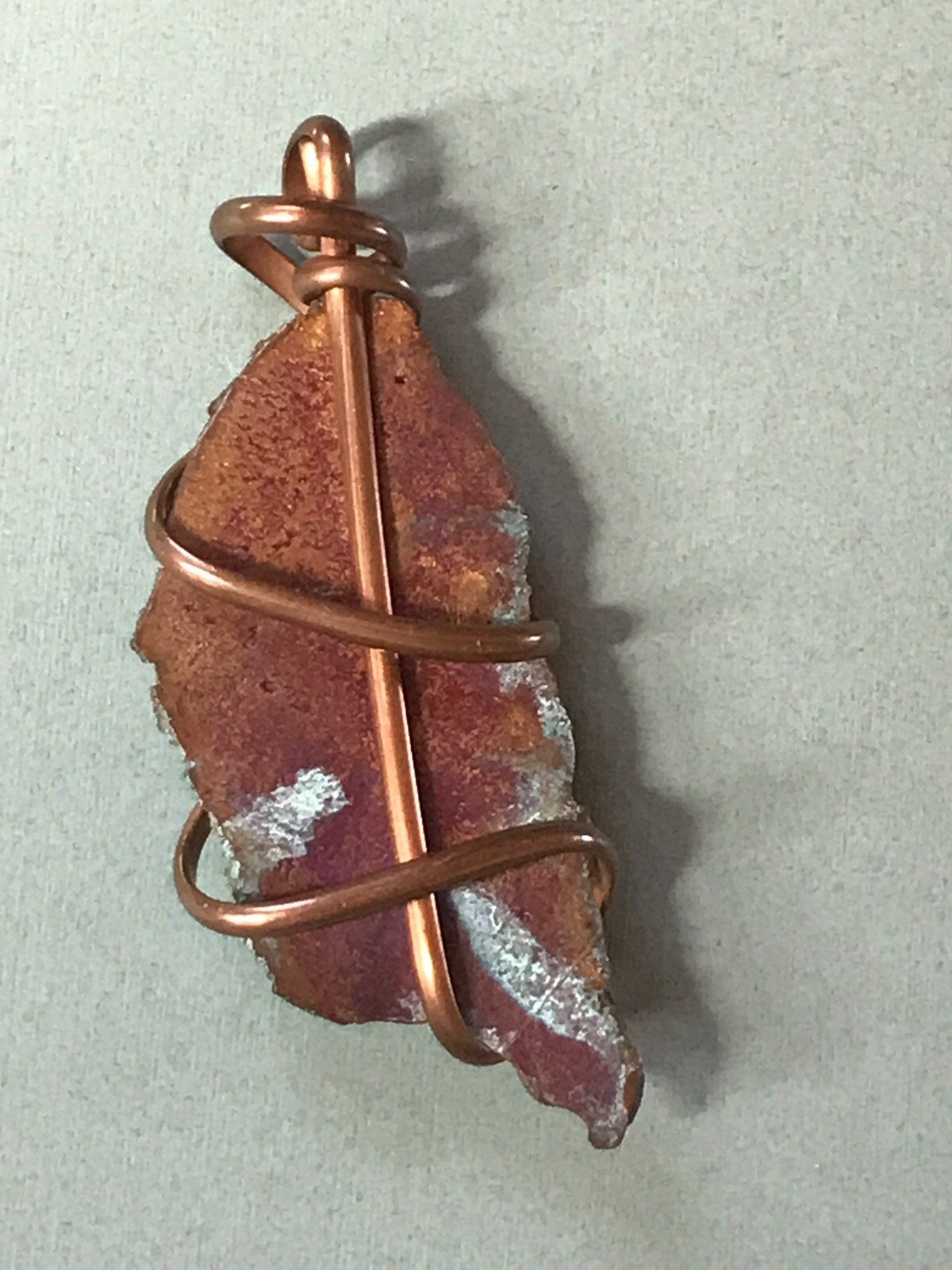 Handmade Large Rustic Verdigris Copper Shard w Wi… - image 6
