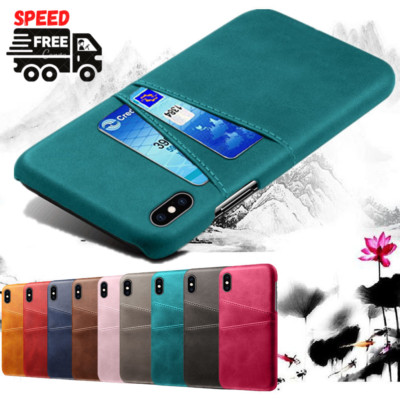 Luxury Card Holder Case Leather Wallet Back Multi Color Phone Cover For IPhone